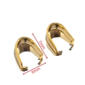 7mm gold stainless steel pinch bail connector for DIY jewelry necklaces and bracelets - 50Pcs/Bag / Thick 7mm / Gold