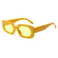 Gafas de sol retro con montura cuadrada pequeña en color amarillo brillante - Montura Amarilla Lentes Amarillas