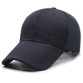 Dark blue baseball cap with ST embroidery and mesh design for outdoor sports - Adjustable / Navy Blue