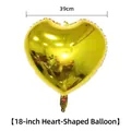 Palloncino a cuore in alluminio dorato da 18 pollici per decorazioni di matrimoni - Oro