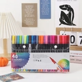 48-color dual tip watercolor marker set in a portable transparent storage case - 48 Colors Set