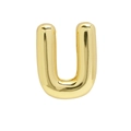 Glossy 18k gold bubble letter U charm for DIY customizable bracelet and party decor - Gold Letter-U