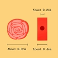 Perline a forma di rosa in argilla polimerica per gioielli fai-da-te con dimensioni - Componente Rosa E Rettangolo