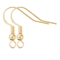 Ganci per orecchini in argento S925 placcati oro per la creazione di gioielli fai-da-te - Con Perla / Oro 14K