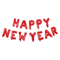 Ballons 16 pouces HAPPY NEW YEAR rouges pour décoration de fête festive 2025 - Happy New Year (Version US) / Emballage Simple / Rouge