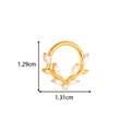 Golden titanium leaf-shaped cartilage earring featuring marquise-cut marquise crystals - Branch Leaf Style (T2557-1#Gold) / Gold