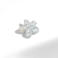 Plumeria flower hair claw clip in creamy white pearl finish with marble texture - Frangipani Hair Clip / 4x3.6x2.6CM / White Leopard Print