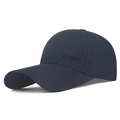 Navy blue baseball cap with curved brim and SPORT embroidery for outdoor activities - Adjustable / Navy Blue