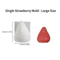 Large single strawberry silicone mold for candles and DIY crafts, 4.5cm height - Single Strawberry - Large