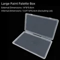 Transparent plastic storage box dimensions detail with 14x8x0.8cm external measurements - Large Paint Box (14*8*0.8cm)