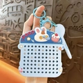 Creative light blue rabbit magnetic steel ball drawing board keychain fun decompression toy - Rabbit Magnetic Board Style / Blue