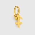 Pendentif signe du zodiaque Sagittaire doré poli pour colliers et bracelets DIY - Sagittaire / Acier