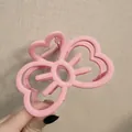 Pink heart bow hair claw clip in matte finish with a length of approximately 9cm - Matte Cat Pink-9cm