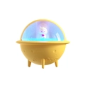 Mini volcano lava humidifier with yellow UFO base and blue LED light atmosphere - 113-Small UFO-Yellow