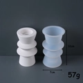 Silicone mold for resin geometric candle holder showing 12cm height and 7cm diameter - Style 4 Geometric Candlestick