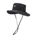 Sombrero de sol tipo pescador en negro mate con cordón ajustable resistente al viento - Talla única / Negro