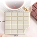 Cute white chocolate cookie shaped memo pad with bite mark design, 8.7cm x 10cm size - Boxed Chocolate (Beige)