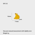 Detailed view of banana charm pendant with 16mm x 11mm dimensions and DFC132 model code - Yellow Banana