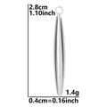Ciondolo a goccia in acciaio inossidabile lucido argento 2,8cm per gioielli DIY - Color Acciaio (S1390-S) / Argento