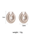 Silver hollow hoop earrings with textured spiral diamond cut finish in stainless steel - 30mm Spiral Style Hollow Closed Hoop Earrings - Silver