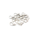 Silver zinc alloy lobster clasps for DIY jewelry making and necklace fasteners - 12mm / White Gold