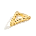 Minimalist geometric gold metal hair claw clip in a triangular shape for women - F530-1/Minimalist Triangle Gold