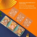 Translucent 9x12cm mooncake bag with jade rabbit design and 50g capacity tray - 9x12CM Starry Moon Rabbit (100 Pcs/Pack)