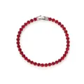Pulsera tenis plateada de 7,48 pulgadas con circonitas rojas y medidas de tamaño - 4.0 Oro Blanco Circonia Roja - 19cm