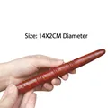 Polished sandalwood acupoint massage stick for therapy, deep reddish brown wood, 14x2cm size - Rosewood Acupoint Pen