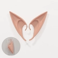 Cosplay pointed elf ears in natural skin tone color made of soft latex material - 12cm / Natural Color