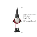 Telescopic Christmas gnome with red snowflake hat and striped legs, height 50-65cm - 65cm Telescopic Gnome