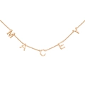 Roségoldene Edelstahlkette mit MACEY-Großbuchstabenanhänger für Damen Schmuck - 5 Buchstaben / Roségold