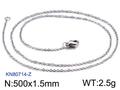 Collana a cuore argento minimalista con catena a O in acciaio inossidabile da donna - Catena a croce argentata (KN80714-Z)