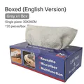 Grey 20-piece boxed microfiber dishcloths set with 20x20cm reusable cleaning wipes - 20 Sheets (20*20cm) / (English Packaging) Grey Box