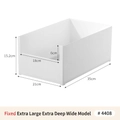 Extra large deep white expandable under sink storage box with U-shaped opening #4408 - Fixed Extra Large Deepened Widened Storage Box (4408)
