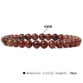 Detail view of 6mm natural lapis beads bracelet with a total length of 19cm on white background - 6mm/Pack / Purple Aventurine