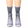 Unisex 3D animal print socks with realistic gray elephant foot skin and toe details - Elephant