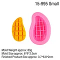 Mango fruit shape silicone mold for aromatherapy plaster and fondant cake decoration - 3# Small Mango / Pink