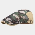 Detail van ademende camouflage platte pet met verstelbare metalen gesp aan de zijkant - Verstelbaar / 4# Jungle Groen Bruin Camo Mesh Stijl