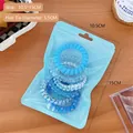 Blue series spiral hair ties set in 10.5x15cm frosted packaging for traceless hair styling - Blue Series Set (D4-514#) / 6 Pcs/Bag