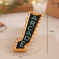 Vintage yellow Arcade arrow Christmas ornament, 15cm x 5cm resin hanging decoration - Signpost