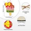 Ice cream shaped wooden summer sign with Sweet Summer print and hanging rope details - Sweet Summer Ice Cream Style (Y24Y50941_Q) / Thickened Version