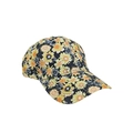 Floral print baseball cap with orange and yellow flowers on a navy blue background - One Size Adjustable / 7# (Black Yellow Orange Floral)