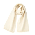 Elegante bufanda de punto blanco crema en mezcla de lana con textura suave de invierno - Amarillo Leche