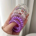 Style Fil de Téléphone en Spirale / Lot de 6 (Sac OPP) / Violet