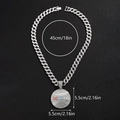 Collana a catena cubana argento con ciondolo baseball GO GO GO e strass brillanti - Pendaglio argentato con catena cubana da 18 pollici