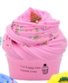 Cupcake-styled pink butter slime kit with watermelon slices and colorful sprinkles in a cup - 50ml / Light Pink Watermelon