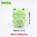 Green plush frog toy with catnip, 10cm size, soft embroidered detail for pet play - Green Frog