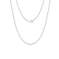 Elegant S925 sterling silver Figaro chain necklace with secure lobster clasp finish - 1mm Shiny Bead Chain / 51cm-60cm (Inclusive)