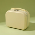 Mini 14-inch pale yellow hard-shell travel makeup suitcase with handle and double zippers - 14" / 069# Yellow